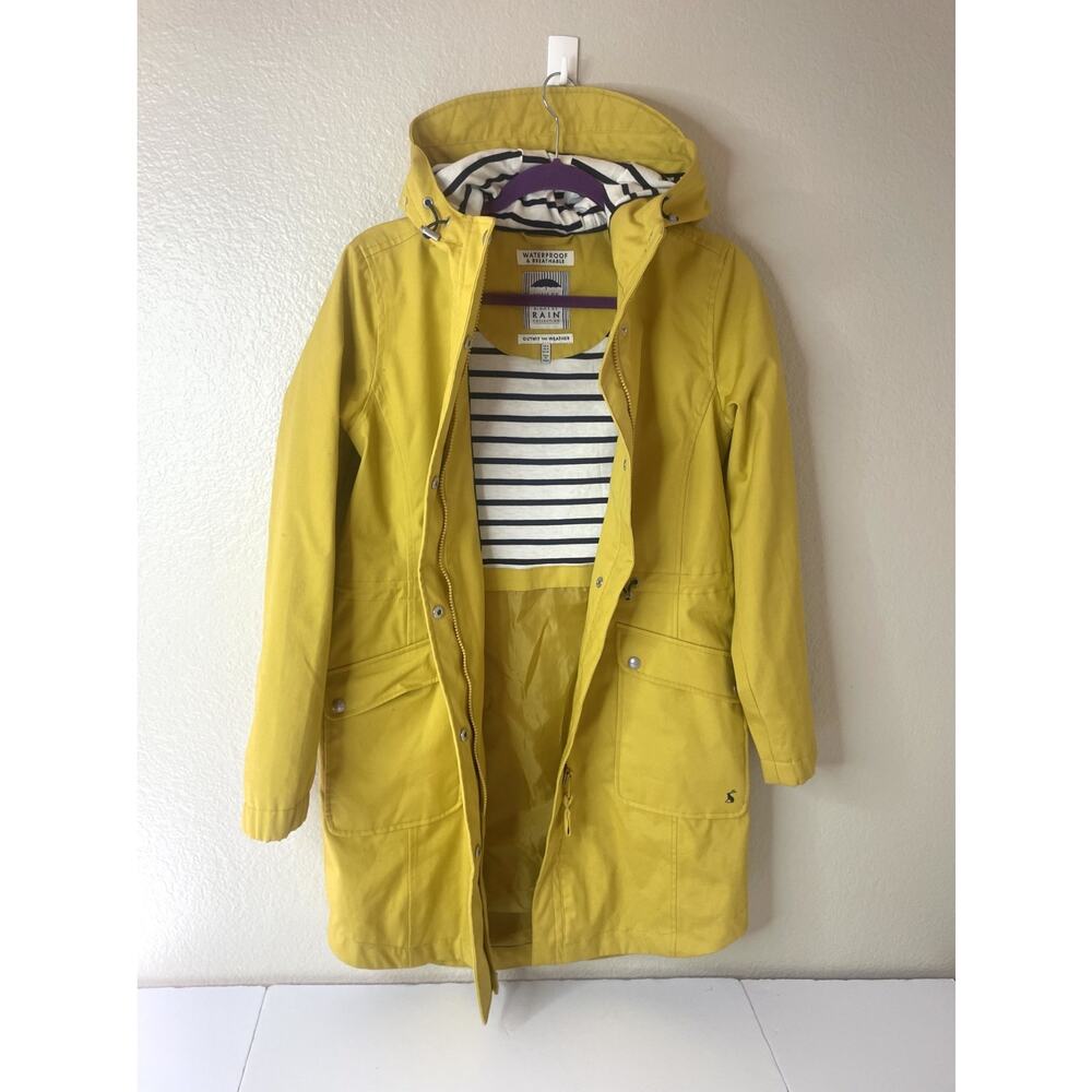 Joules Yellow Hooded Raincoat Jacket